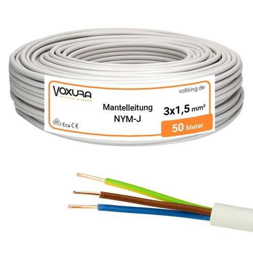Nym 3x1 5mm kabel 50m - 3x1,5mm,