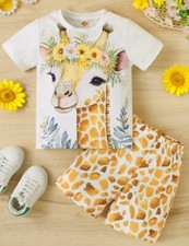 Mädchen zuckersüßes Giraffe ? Zwei Set,  Gr.110, Neu