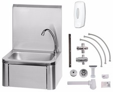 ZORRO Handwaschbecken | Kniebedienung | Edelstahl | 330x230x130mm