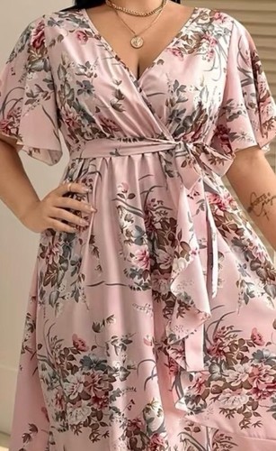 Damen kleid rosa mit - kleid,
