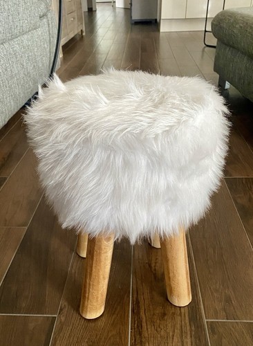 Flokati hocker beinig - flokati,
