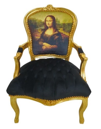 Barockstuhl salonstuhl schwarz - barockstuhl,