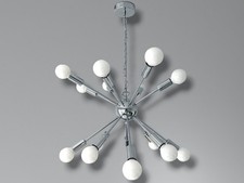 Mid Century Modern Chrome Sputnik Light Fixture Vintage Retro Ceiling Lamp