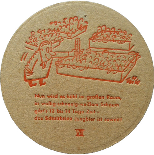 Alter bierdeckel schultheiss - bierdeckel,