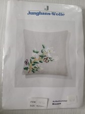 Stickkissen Stickpackung Vintage OVP DIY Blume,Schmetterling 40x40cm