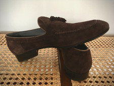 Scarosso Wildleder Tassel Loafer Slipper Herrenschuhe Braun Größe 41