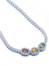 Saphir Tennisarmband 925