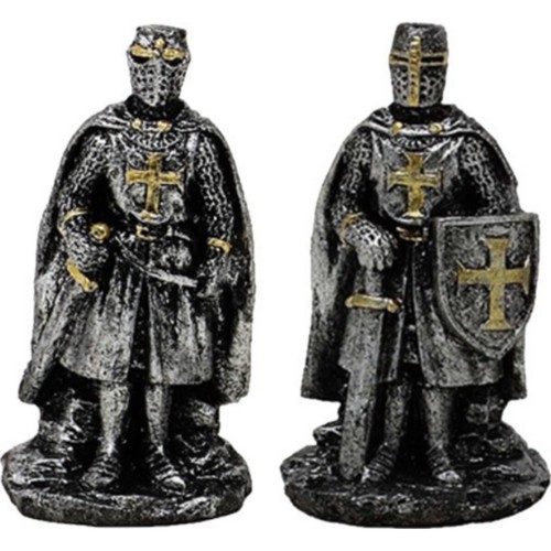 Stehender kreuzritter silber - kreuzritter,