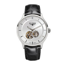 ELYSEE Uhr Nestor 15100 Herrenuhr Automatik Silber Leder Armbanduhr offene Unruh