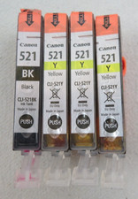 4 Canon CLI-521 BK Y iP4700,MP540,MP550,MP560,MP620,MP630,MP640,MP980 B4