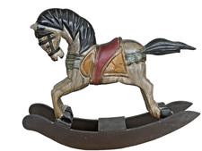 Altes Holzschaukelpferd -