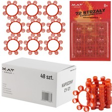 3456 Schuss / 48 Pack 8-Schuss-Ringmunition EURO CAPS Ring Munition Round Shots