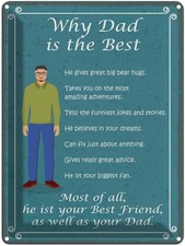Blechschild 40x30 cm why Dad