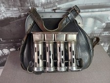 Alte Schaffnertasche Straßenbahn Wechselgeld Ledertasche Tasche 30x22cm original