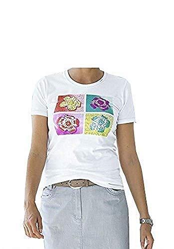 Shirt damen mit blütendruck - shirt,