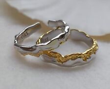 Verlobung Stapelringe aus S925 Sterling, teil 18K vergoldet Valentinstag