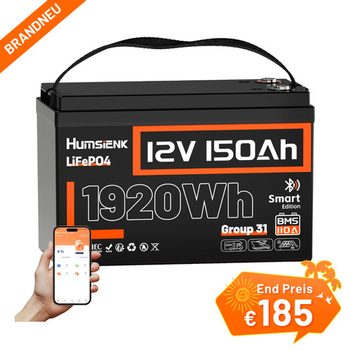 Humsienk lifepo4 12v - humsienk, 150ah