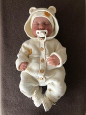 Baby-Strickset Gr.56-62 (0-3) Monate Selbstgestrickt neu 50% Merinowolle