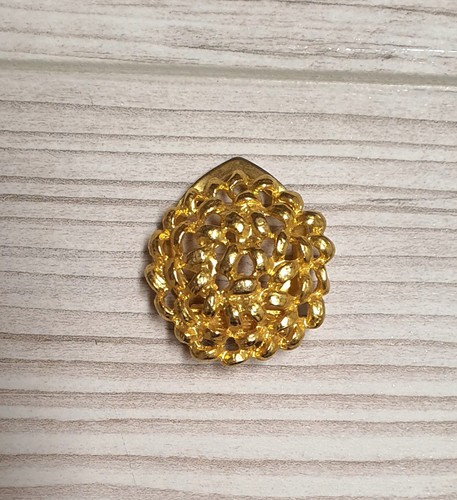 Antike brosche blumen gold - brosche,