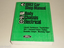Werkstatthandbuch Service Manual Ford '82 Karosserie Fahrwerk Mustang Cougar etc