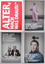 1 Postkarte PK Rente muß reichen Alter mach was draus Keine Lust Sparen Nebenjob