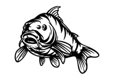 Aufkleber Carp karpfen Fisch
