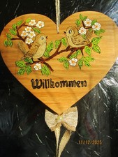 Türkranz Herz Holz Handbemalt