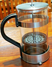 IKEA UPPHETTA Zubereiter aus Glas und Edelstahl für Kaffee und Tee Pyrex Glas 1L