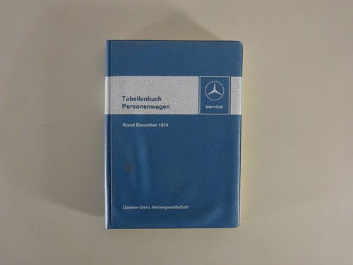 Tabellenbuch mercedes benz pkw - mercedes,