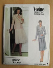 ?Retro Vintage Schnittmuster Vogue 2697 Joseph Picone Kostüm Rock Jacke Size 16