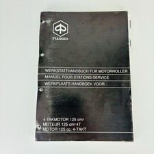 Piaggio 4 Taktmotor 125ccm Werkstatthandbuch Reparaturanleitung Handbuch