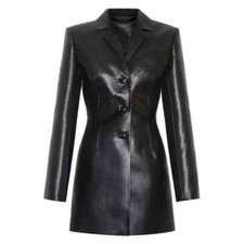 Beste Neu Damen Schwarz Leder