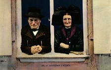 Elsass, Mann und Frau in Trachtenkleidung, ca. 20er Jahre