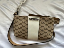 Michael Kors MK Damen Tasche Gürteltasche Bauchtasche NEU beige braun S/M,  L/XL