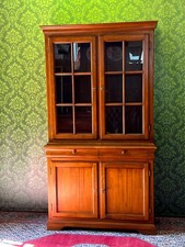 Biedermeier Vitrine Buffet Barock Gründerzeit Landhaus Kirschbaum Schrank SELVA