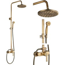 Antik Messing Duschsystem 1 Stück 8 Zoll Regendusche Handbrause Retro Wandmon...