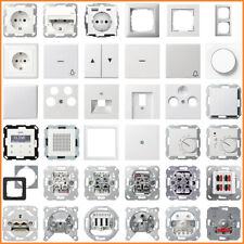 Gira System 55 Reinweiß glänzend Steckdose Schalter Wippe Taster Rahmen UP Radio