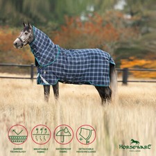 Horseware Rhino® Plus Turnout (0g Light) Navy Check/Indigo