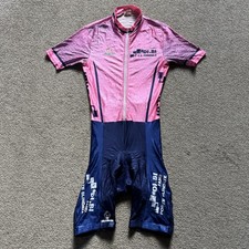 Vintage Fahrrad Skin Anzug Gr. M glänzend rosa marine Alexander