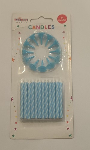 Blau weiße geburtstagskerzen - blau-weiße,