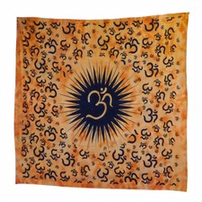 OM - Indische Motiv/Deko-Baumwoll Tagesdecken 210x240 cm - verschiedene Farben