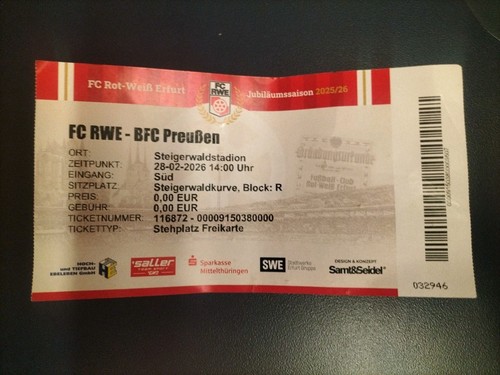 Sammler ticket fc rot - fc,