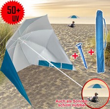 Sonnenschirm Strandmuschel mit Bodenhülse Schirm Windschutz Strandschirm UV50+