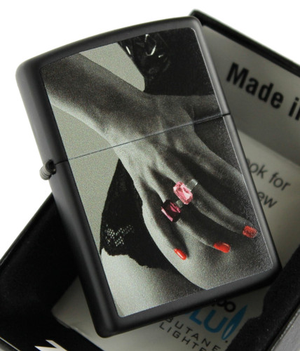 Zippo lighter red - ⁕, nails