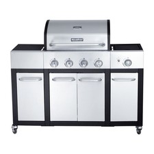 Allgrill Basic-Line Major Gasgrill mit 4 Brennern Seitenkocher und Seitentischen