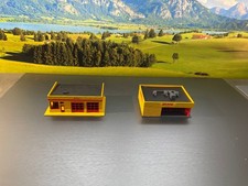 2 DHL Gebäude (Werkstatt + LKW Anmeldung) beleuchtet 1:87 HO