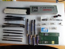 Füller-Kugelschreiber - Bleistiftminen - Rechenschieber -Trichterfeder - MG 54