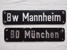 2 x Original Waggonschild