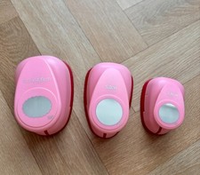 3x Motivlocher  2x Kreis und 1x ovaler Kreis  gezahnt von Efco versch. Größen