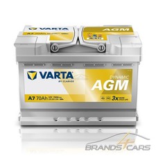 VARTA DYNAMIC AGM AUTOBATTERIE 12V 70Ah STARTER 760A ERSETZT 65AH 66AH 68AH